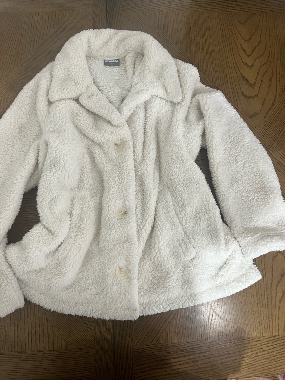 Cozy Faux-Sherpa Button-Front Jacket - Cream